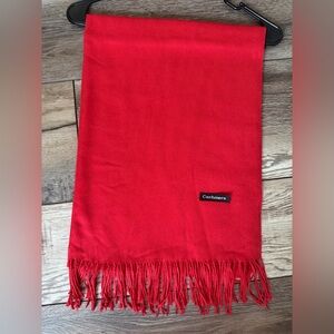 Red Cashmere Scarf NWOT